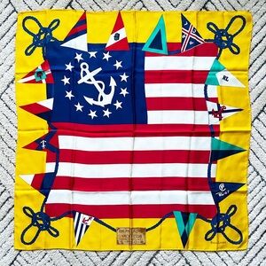 Rare Polo Ralph Lauren Sailing Silk Scarves, Size is 35